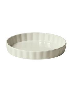 Winco QBD-75-AW 18 oz Baking Dish 7-1/2"W X 1-1/4"H Fluted Quiche American White 2 Dozen