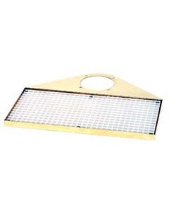 16-1/2 " x 14-1/4"  Brass Drip Tray with Tower Mounting Plate - Plastic Grid