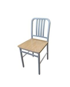 Oak Street CM-256 Steel Series Dining Chair with Wood Seat