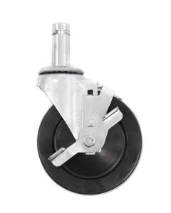 Stem Caster for Mobile Shelving | Resilient Rubber Wheel