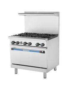Turbo Air TAR-6 Radiance 36" Gas Range 6 Open Burners Standard Oven