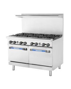 Turbo Air TAR-8 Radiance 48" Gas Range 8 Open Burners Double Standard Ovens