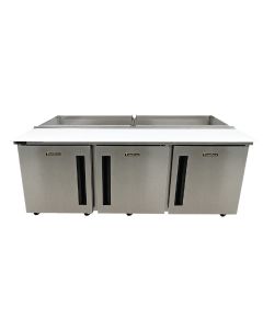 Traulsen CLST-7230-SD-LRR Three-Section 72" Compact Prep Table