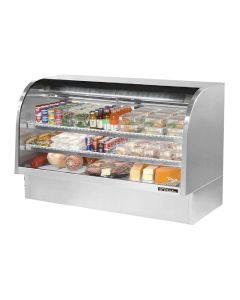 True TCGG-72-S-LD Curved Glass Refrigerated Deli Case