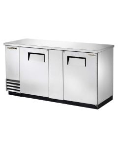 69" True TBB-3-S Back Bar Refrigerator with two solid swing doors