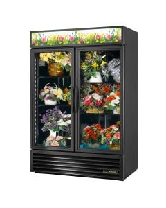 True GDM-49FC-HC~TSL01 | Floral Cooler, 2 Hinged Glass Doors  