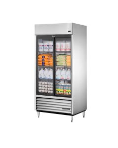 True TSD-33G-LD Two-Section Two Glass Doors Reach-in Refrigerator