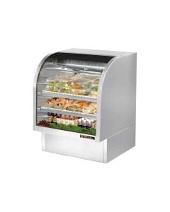 True TCGG-36-S-LD Curved Glass Refrigerated Deli Case