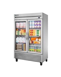 True T-49G-HC~FGD01 Two-Section Two Glass Doors Reach-in Refrigerator