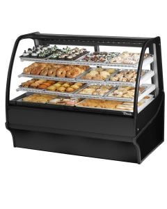 59" Dry Bakery Case with Curved Glass Front True TDM-DC-59-GE/GE-B-W