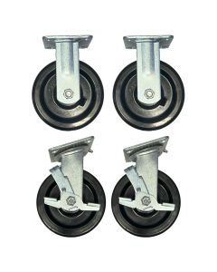 Set of 4 Casters for Vulcan Double Stack Ovens