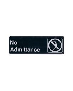 Sign 9x3" No Admittance