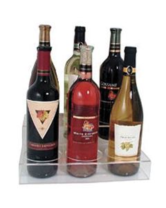2-Tier Bottle Holder Display Shelf for Wine or Liquor
