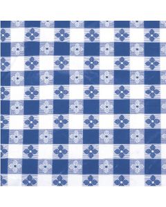 Blue Gingham 52" x 70" Oblong Checkered Vinyl Tablecloth