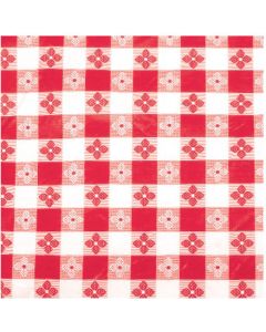 Red 52" x 70" Oblong Plastic Tablecloth for Restaurants