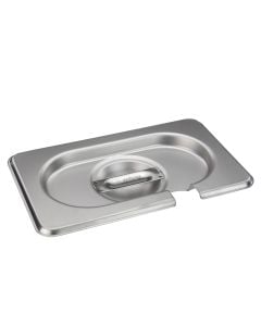 Stainless Steel Slotted Steam Table Pan Cover | 1/9 Size