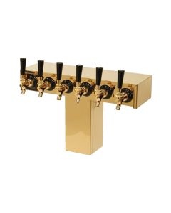 Rapids "T" Brass Beer Tower (Choose 4-8 Faucets)