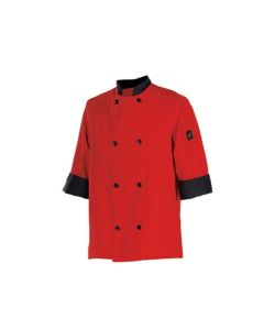 Chef Revival Chef Jacket, 3/4 Sleeve, X-Large, Tomato Red