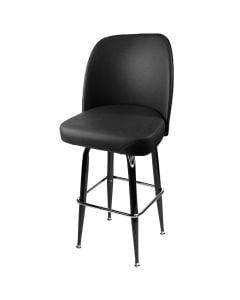 Oak Street SL2133 Gloss Black Square Bucket Barstool