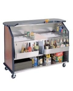 Lakeside 886 Portable Bar, 63-1/2" Width, Steel Build with Laminate Siding