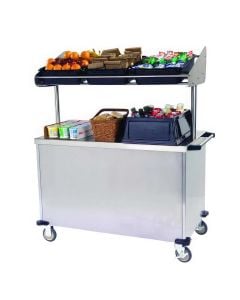 Lakeside 663 Breakfast Cart, 52-1/4" Width, Adjustable Overhead Shelf