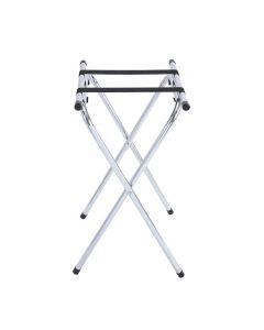 Chrome Folding Service Tray Stand for Restaurants & Hotels (31" High)  