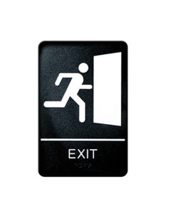 Exit Sign 6" x 9" with Braille ADA             