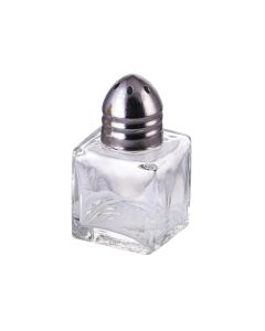 Winco G-100 1/2 oz Cube Glass Salt & Pepper Shakers | 1 Dozen