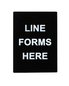 LINE FORMS HERE Stanchion Frame Sign Insert