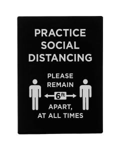 Stanchion Frame Sign | "Practice Social Distancing"