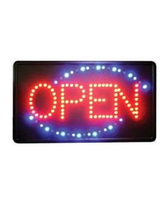 Rectangular "Open" LED Sign