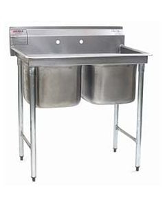 Eagle 314-16-2 Industrial 2 Compartment Sink - 41" x 27.5" x 44.5" 