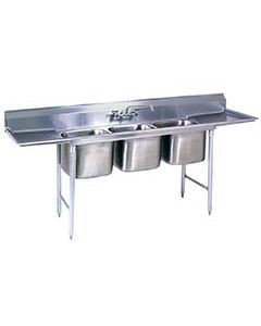 Eagle 3 Bowl Commercial Kitchen Sink - Two 24" Drainboards