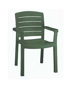 Grosfillex Acadia Classic Stacking Armchair, Amazon Green
