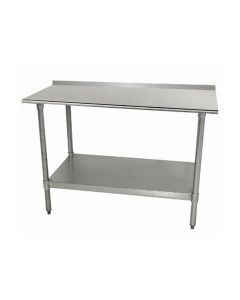 Stainless Steel Work Table 72" x 30" with 1-1/2" Backsplash | Advance Tabco TTF-306-X