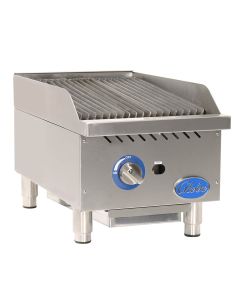 Globe GCB15G-SR 15" Stainless Steel Radiant 1-Burner Gas Charbroiler | Natural Gas