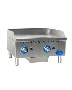 Globe GG24G 24" 2-Burner Gas Griddle w/ Manual Control | Natural Gas