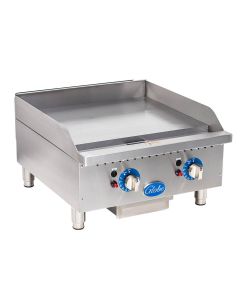 Globe GG24TG 24" 2-Burner Gas Griddle w/ Thermostatic Control | Natural Gas