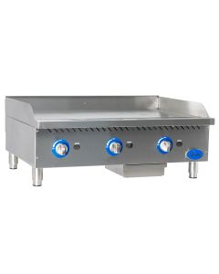 Globe GG36G 36" 3-Burner Gas Griddle w/ Manual Control | Natural Gas