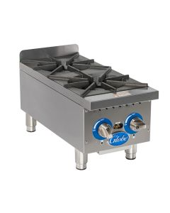 Globe GHP12G 12" 2-Burner Gas Hot Plate | Natural Gas
