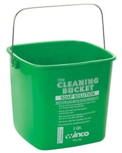 Winco PPL-3G Janitorial Soap Bucket for Cleaning, 3 Qt Green        