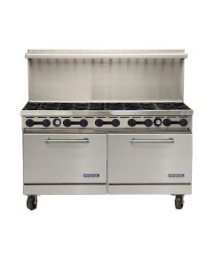 Imperial ER-10 62" Gas Restaurant Range 10 Burner Dual Standard Oven