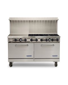 Imperial ER-6-G24 62" Gas Restaurant Range 6 Burner 24" Griddle Standard Oven