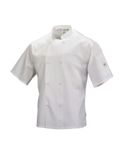 Mercer M60019WHL Short Sleeve Chef Jacket White, Large