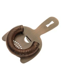 Heavy-Duty Spring Bar Strainer | Antique Copper-Plated Finish