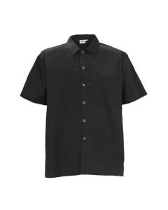 Winco UNF-1KS Broadway Chef Shirt, Black, Small