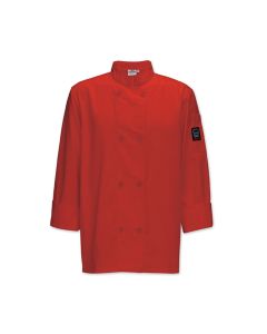 Winco UNF-6RL Mulholland Chef Jacket, Red, Large
