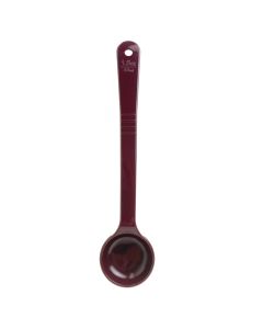 Thunder PLPSL015BR High Heat 1-1/2 oz. Long Solid Spoon Reddish Brown