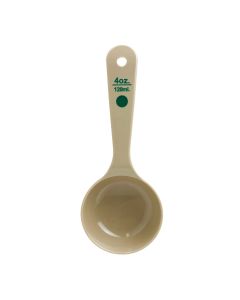 Thunder PLPSSC040GR 4 oz. Short Solid Portion Spoon Green Coding