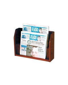 2 Pocket Wood Counter Rack | Mahogany